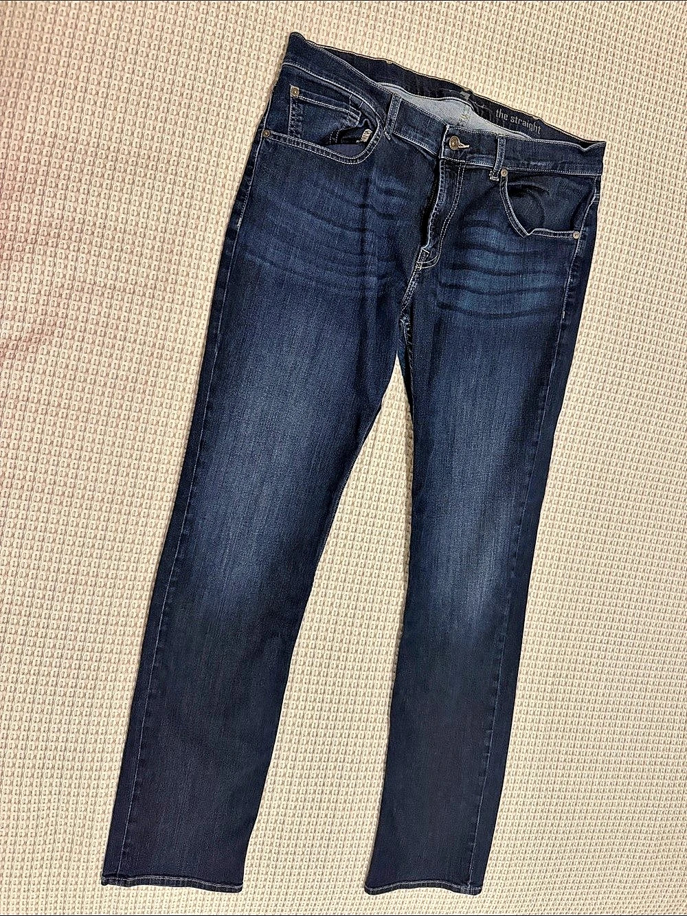 7 For All Mankind The Straight Dark Blue straight Jeans Waist 36